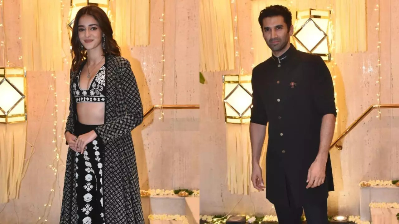 Ananya Panday, Aditya Roy Kapur at Diwali bash