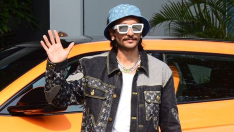 Ranveer Singh steps out of his swanky car wearing head phones, netizens ask, 'Lambo mein music player nai ata'