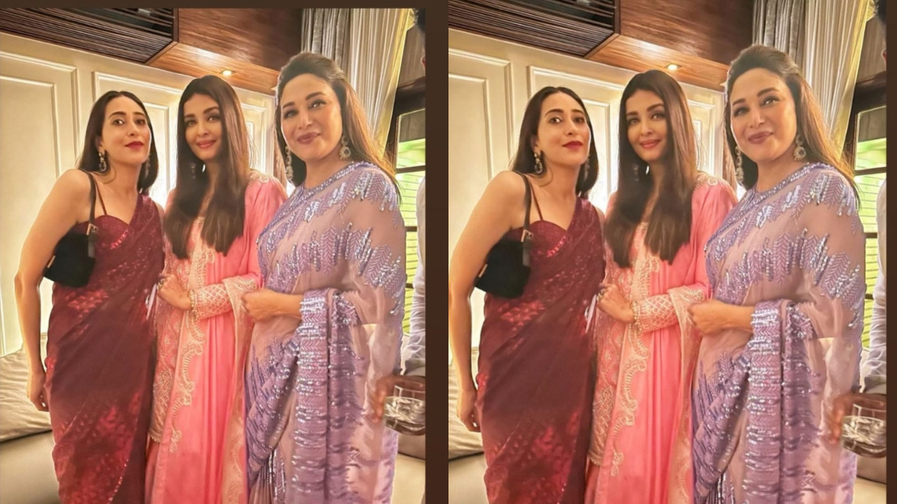 ye mera Karisma, Aishwarya Rai and Madhuri reunite for a stunning pic and we are living for this iconic '90s divas moment