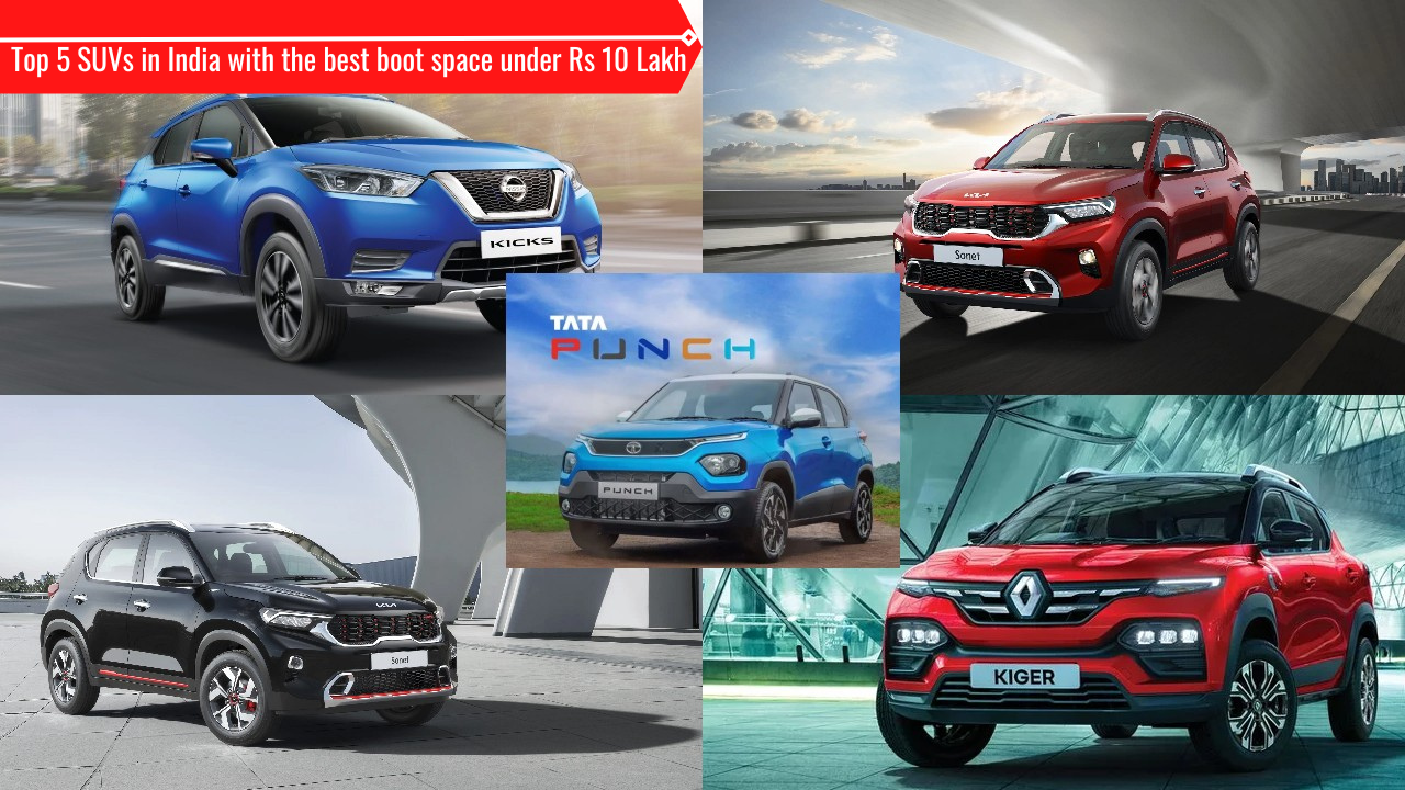 Top 5 SUVs in India with the best boot space, under Rs 10 Lakh