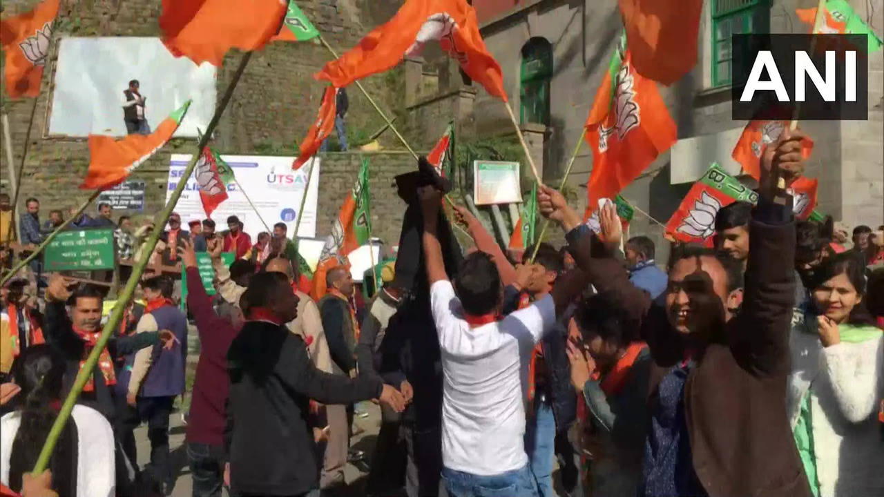 BJP workers in Shimla