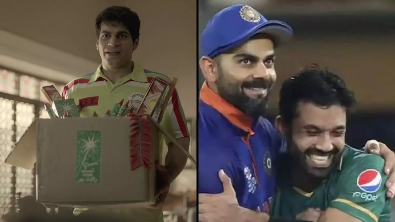 A look back on Mauka Mauka promo ads for India vs Pakistan matches at the Cricket World Cup | Picture courtesy: Star Sports India (left); AP Photo (right)