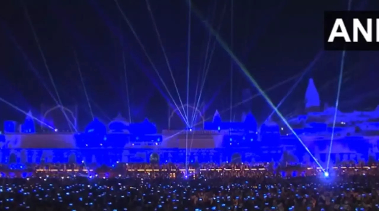 PM Modi Ayodhya visit Deepotsav celebrations witness laser show 15 lakhs earthen lamps lit up at Saryu river UP CM receives certificate from Guinness Book of World Records