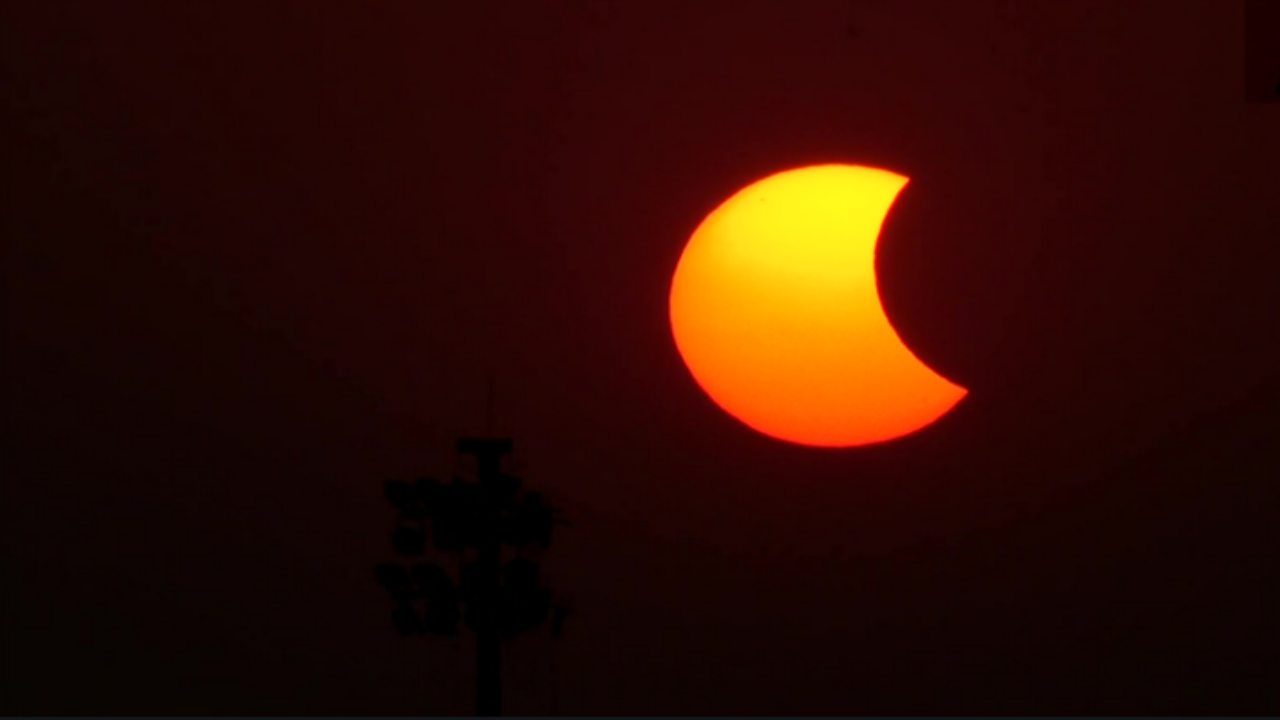 Solar eclipse in India.