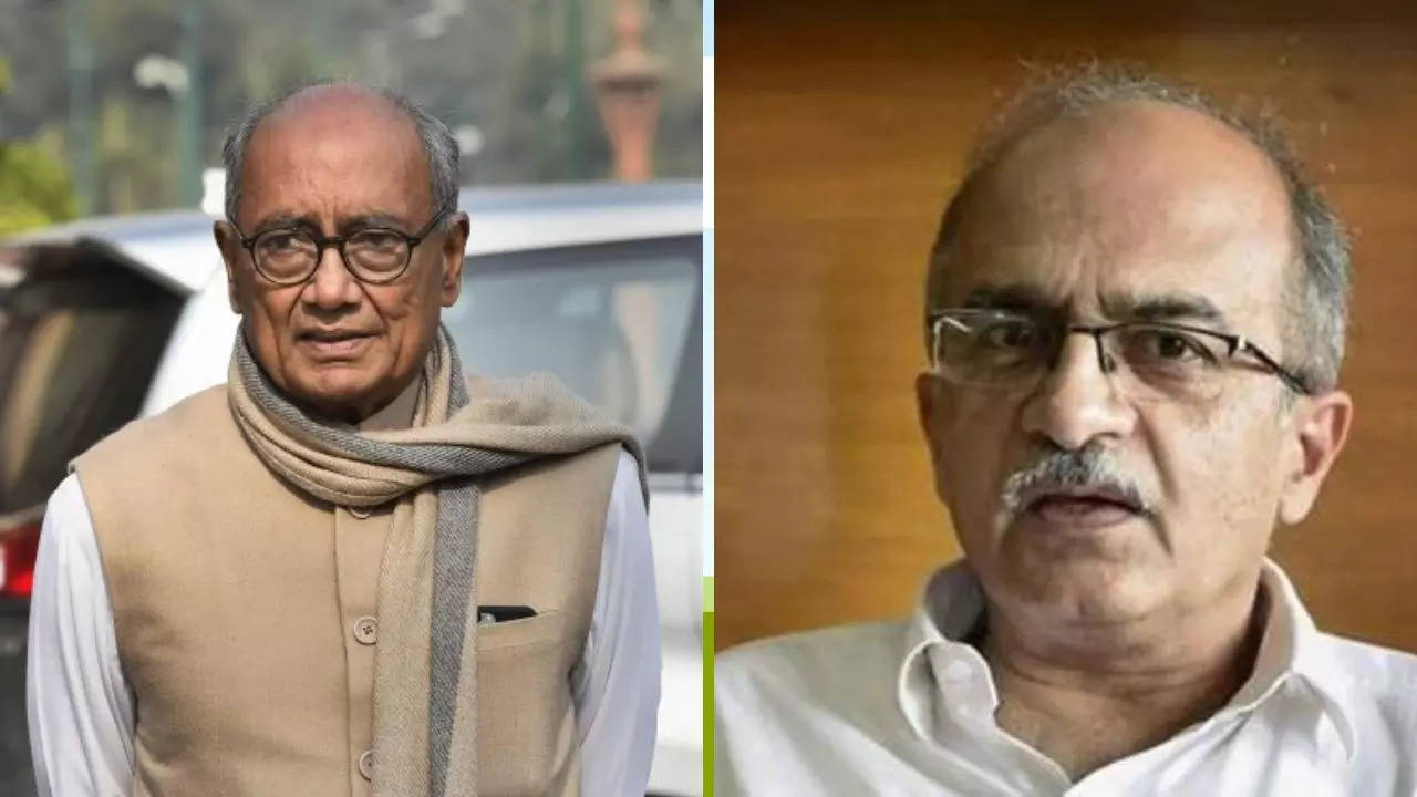 Digvijaya Singh and Prashant Bhushan