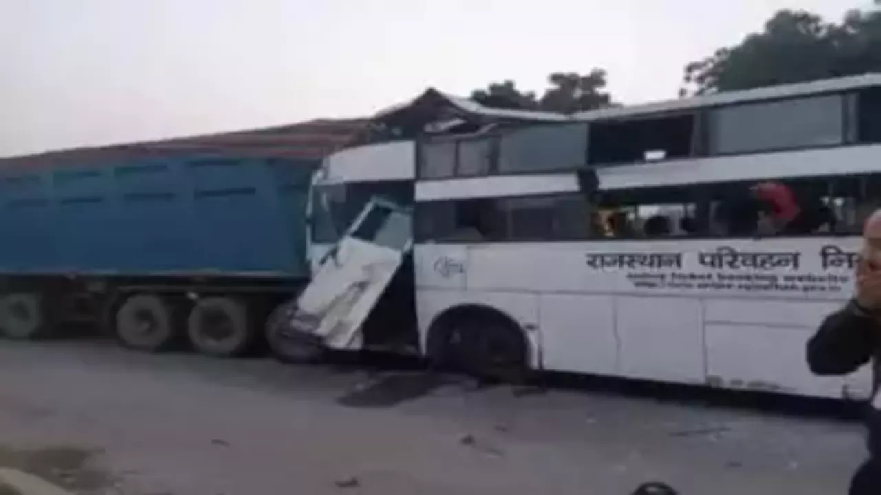 Driver killed, over 15 passengers injured after bus collides with truck on Delhi-Jaipur highway