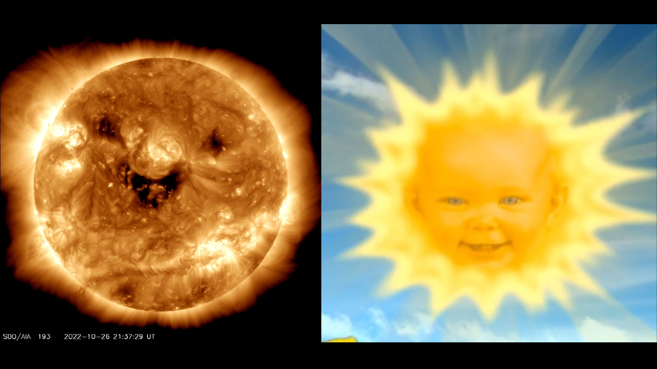 Smiling Sun NASA images