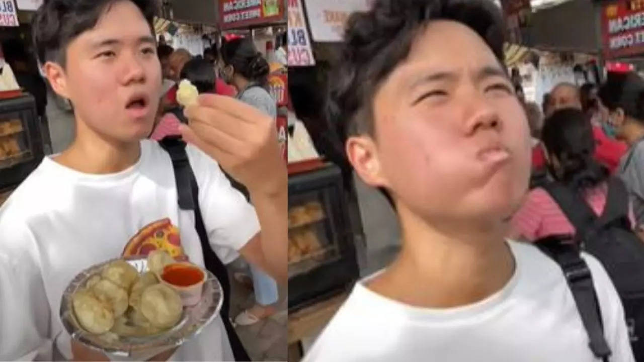 Korean YouTuber tries momos