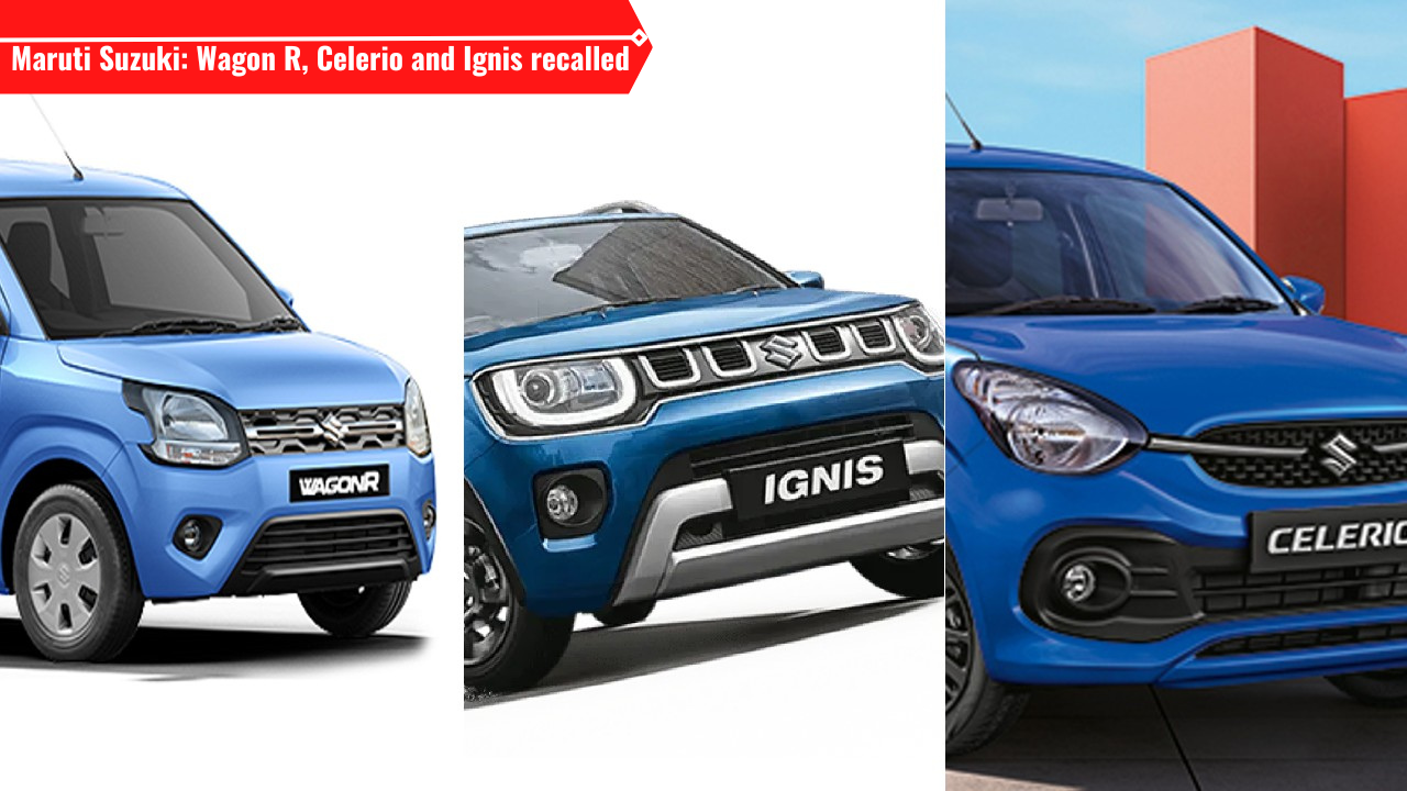 Maruti Suzuki WagonR(left), Ignis(centre), Celerio(right)