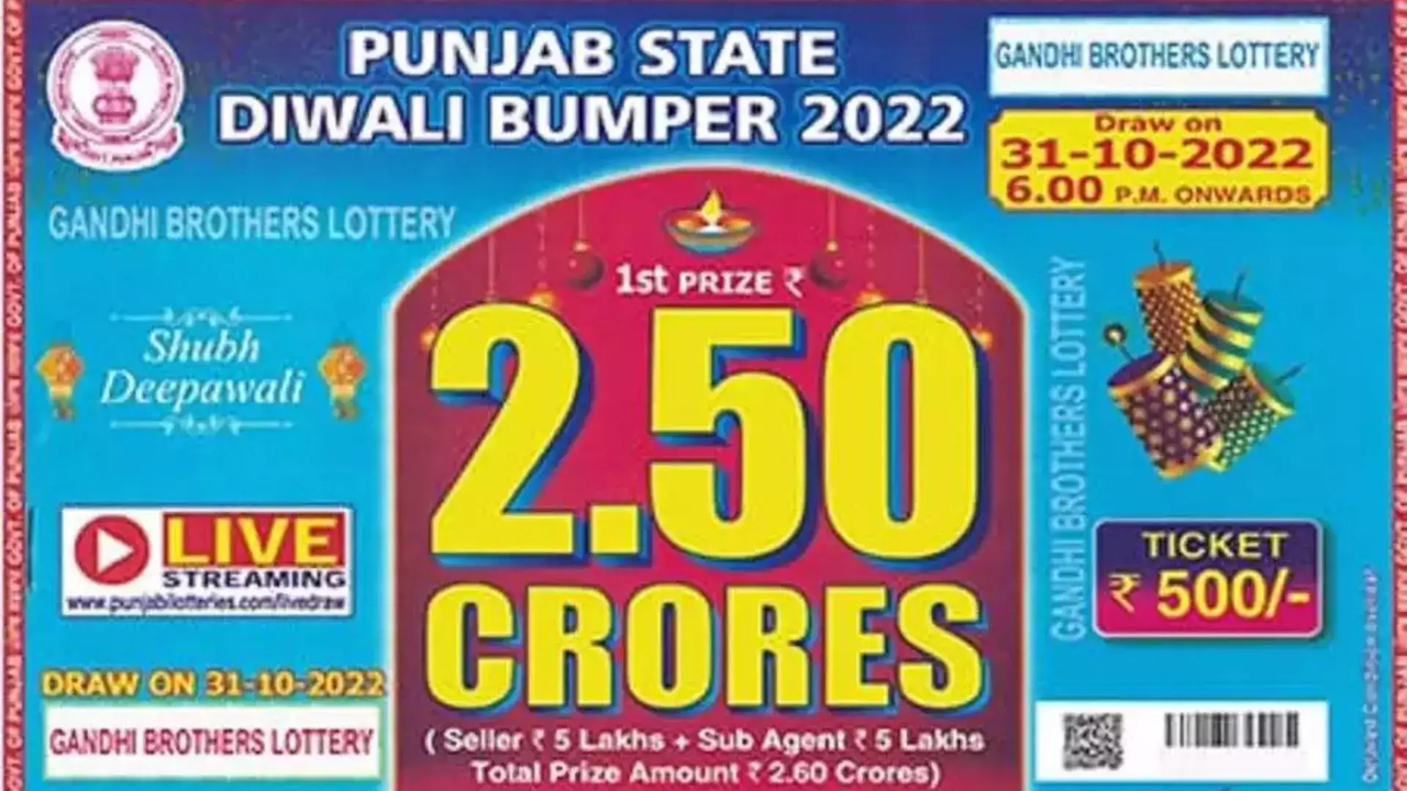 Punjab State Diwali Bumper Lottery 2022 results