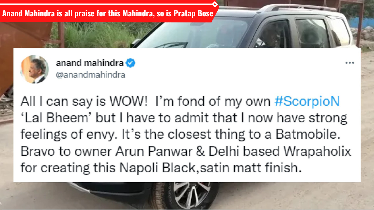 Anand Mahindra's tweet about the Scorpio