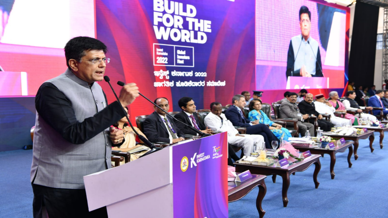 Piyush Goyal at Karnataka Global Investors Meet (Photo: PIB)