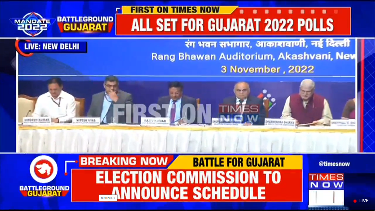 Gujarat election 2022 to be held in two phases on December 1 and 5 results on Dec 8 - Highlights