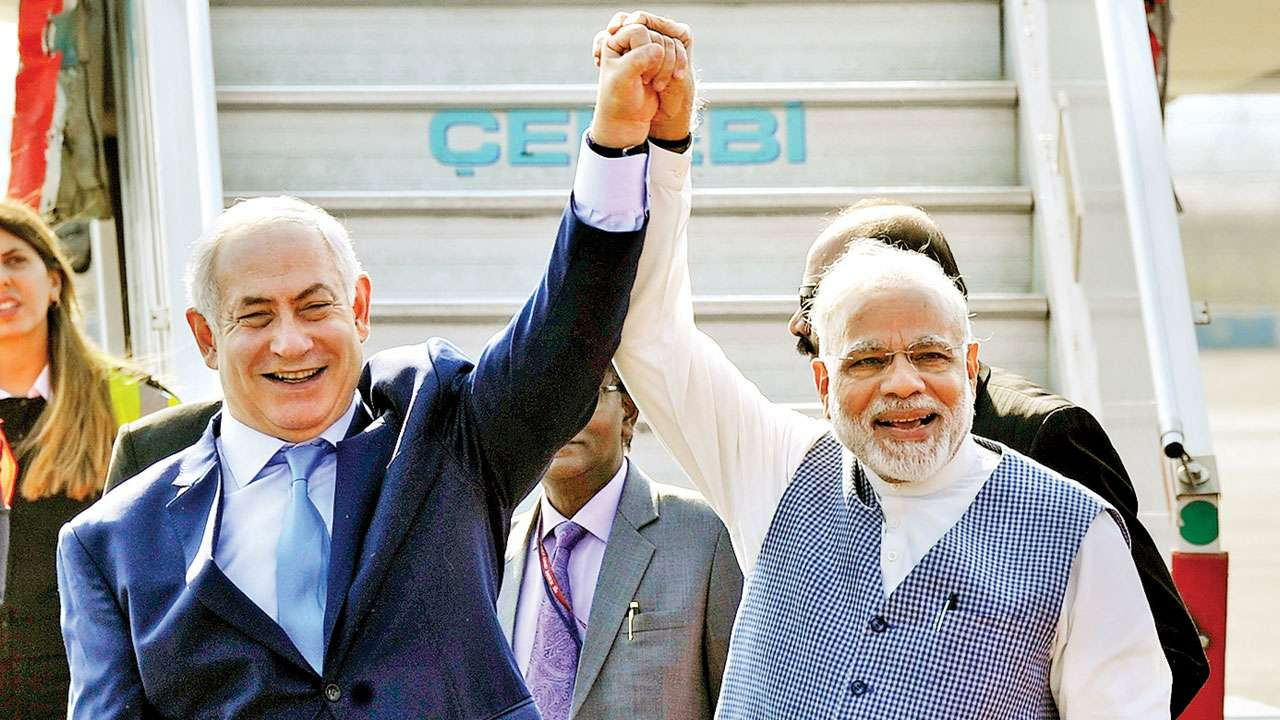 Netanyahu with PM Modi