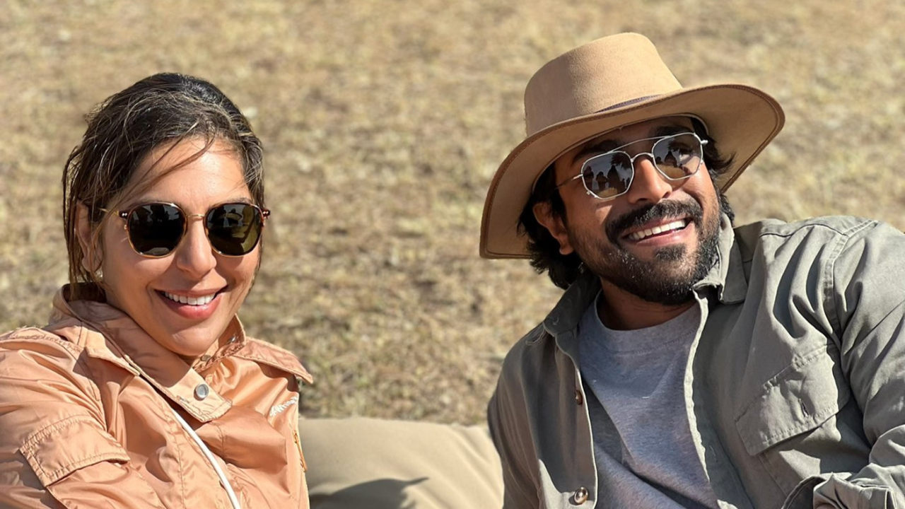 Upasana Konidela and hubby Ram Charan are having the time of their lives in 'Untamed Africa'  (Pic: Twitter/ @upasanakonidela)