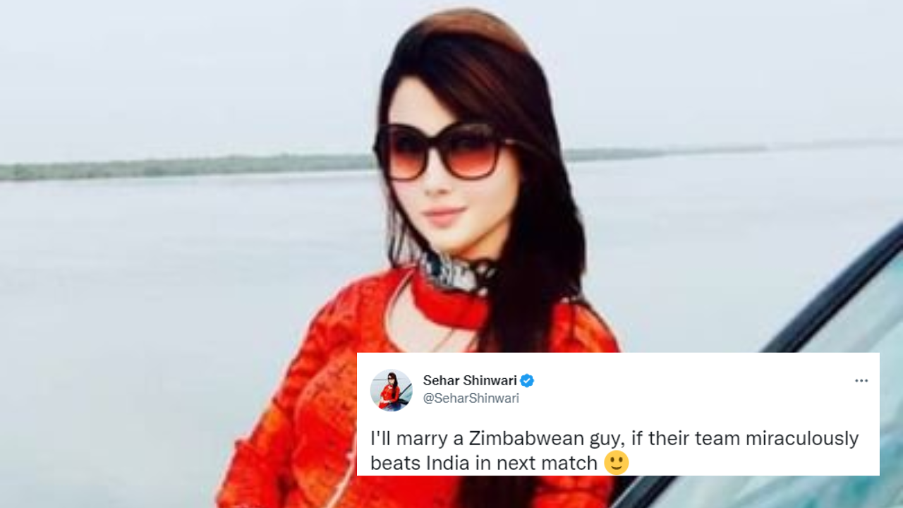 Pakistani actress Sehar Shinwari says she'll 'marry Zimbabwean man' if Zimbabwe beats India in T20 World Cup