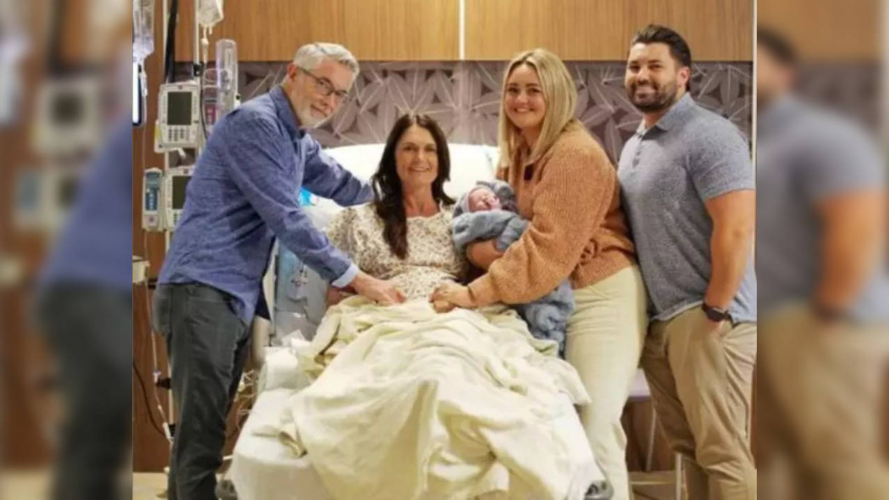 Sharing in an interview, Nancy (the now grandmother) revealed that she was in labour for nine hours and finally delivered a healthy baby weighing 7 pounds and 12 ounces.