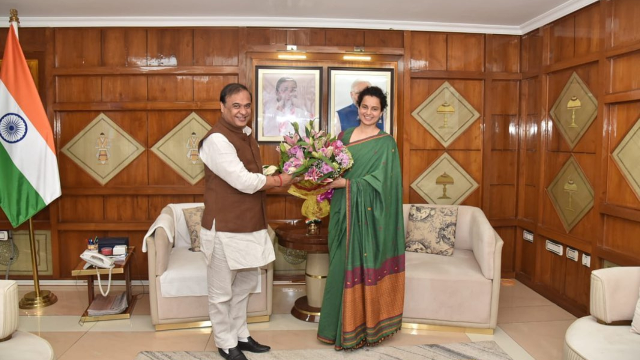 Kangana Ranaut paid a visit to Assam's Chief Minister Himanta Biswa Sarma