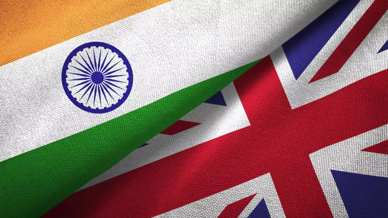 India and UK Flag