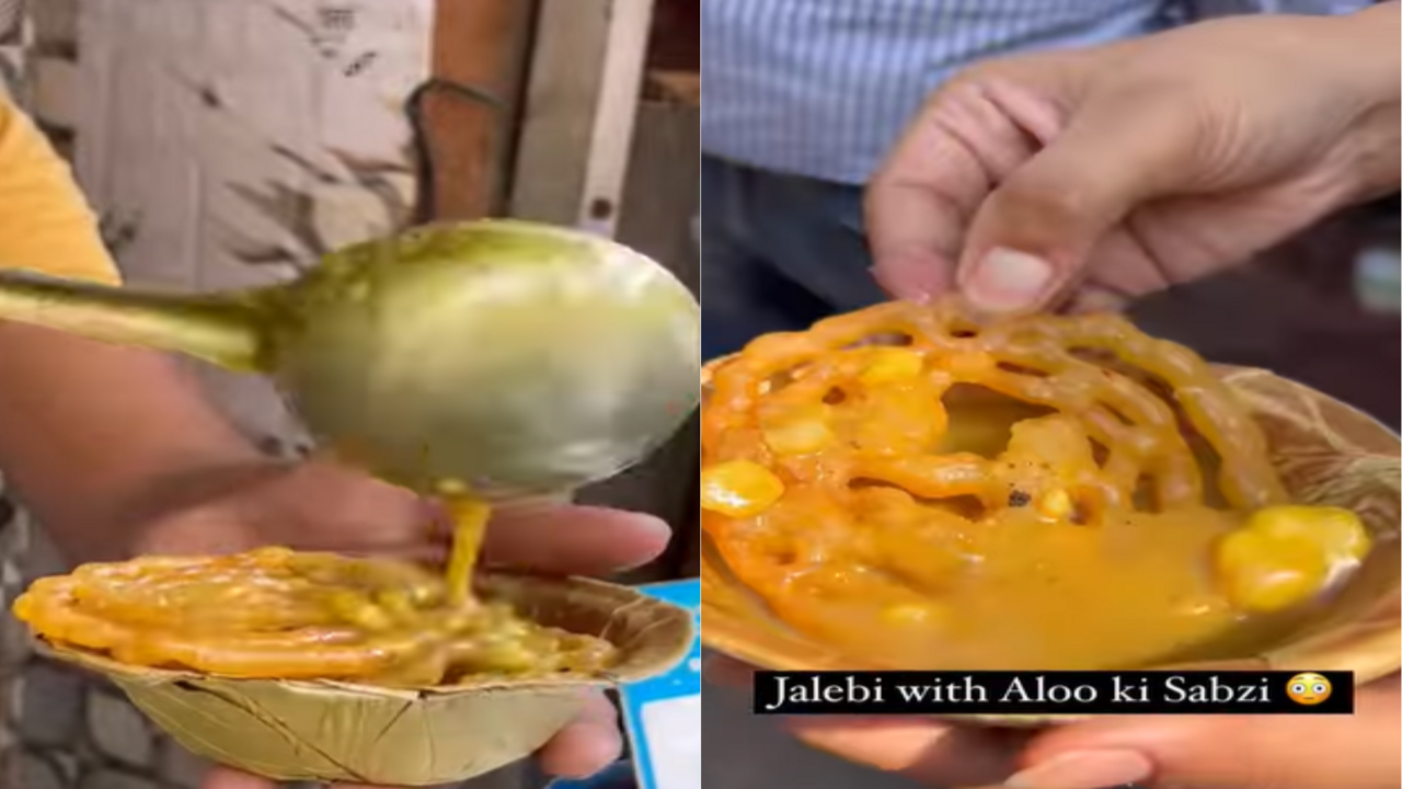 Jalebi with aloo sabzi