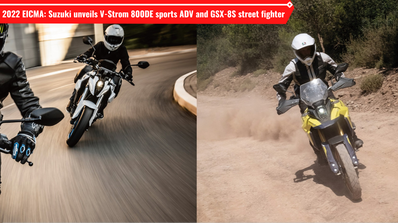 2023 Suzuki GSX-8S, Suzuki V-Strom 800DE (Left, Right)