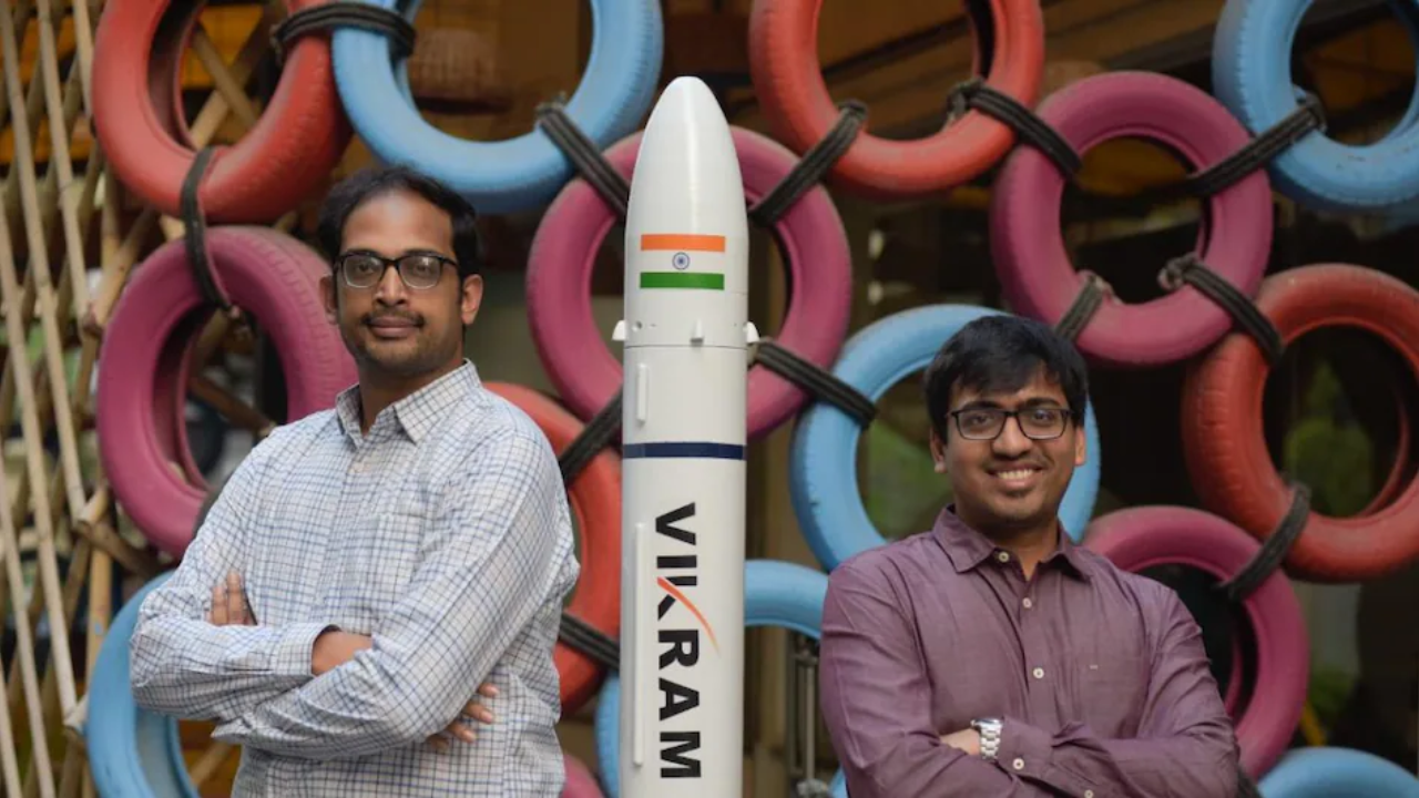 Vikram S (Naga Bharat Daka (Left) and Pawan Kumar Chandana (Right), co-founders of Skyroot Aerospace)