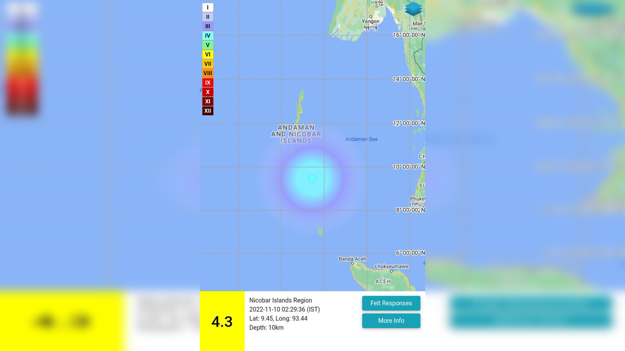 Earthquake in Andaman and Nicobar islands