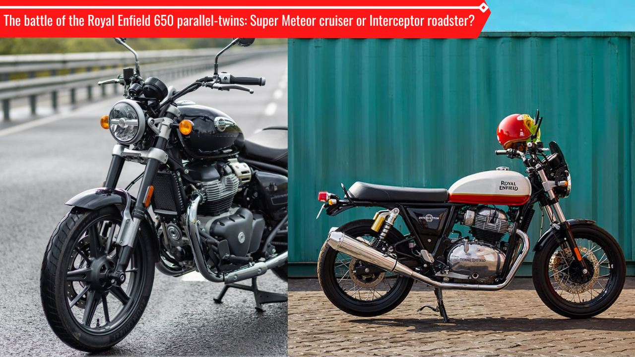 Royal Enfield Super Meteor 650 vs Interceptor 650 Engine specs