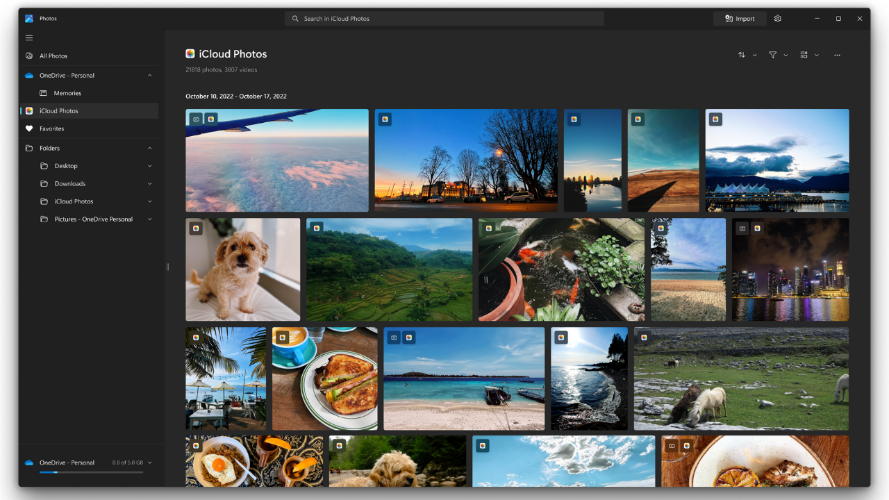 Microsoft Photos App x iCloud Photos integration