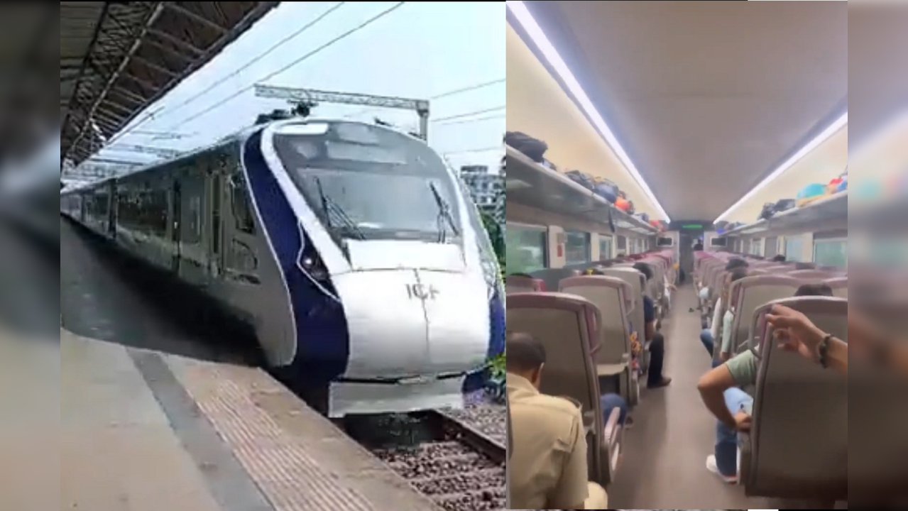 Vande Bharat Express videos and inside photo