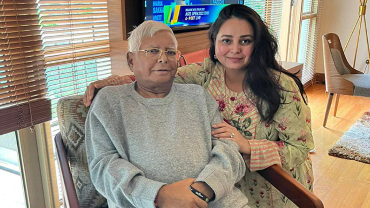 Lalu Prasad Yadav with daughter