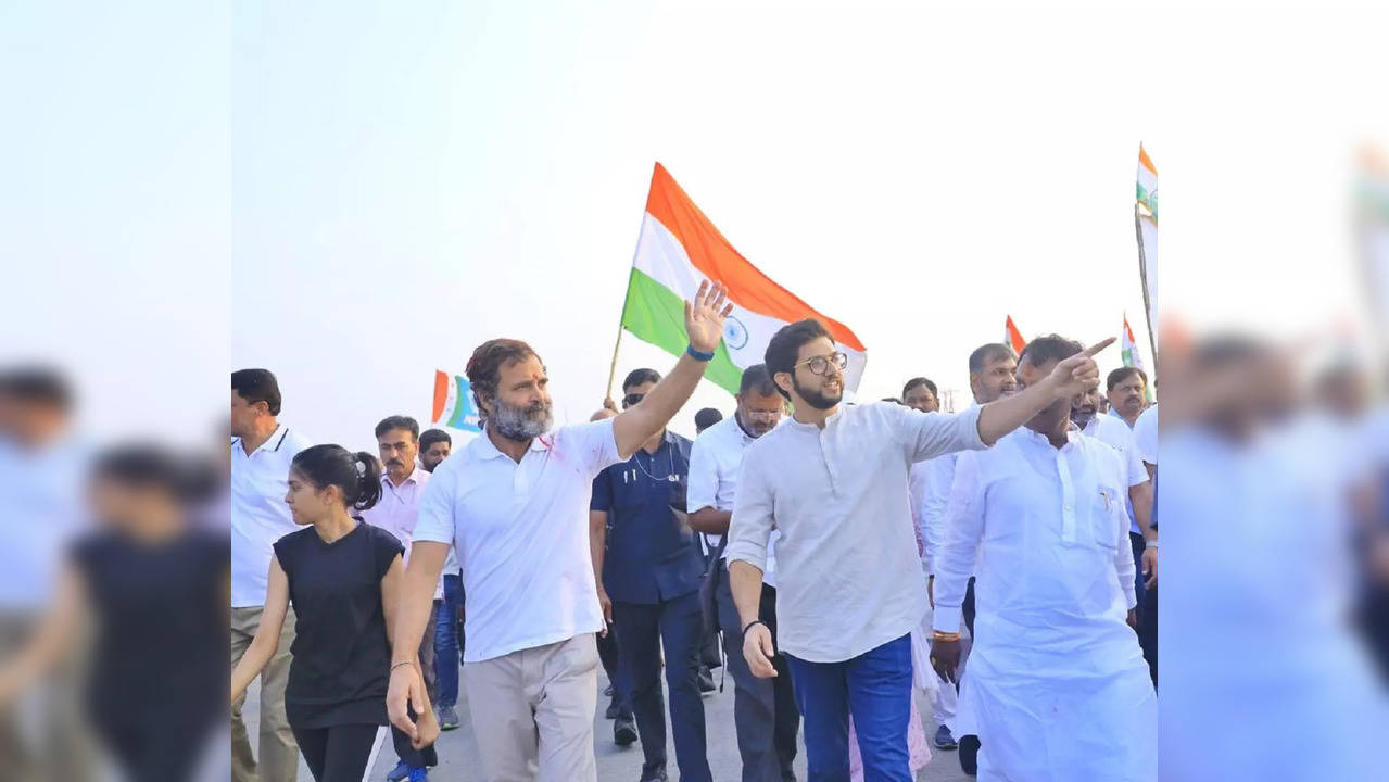 Rahul Gandhi, Aaditya Thackeray walk together at Bharat Jodo Yatra