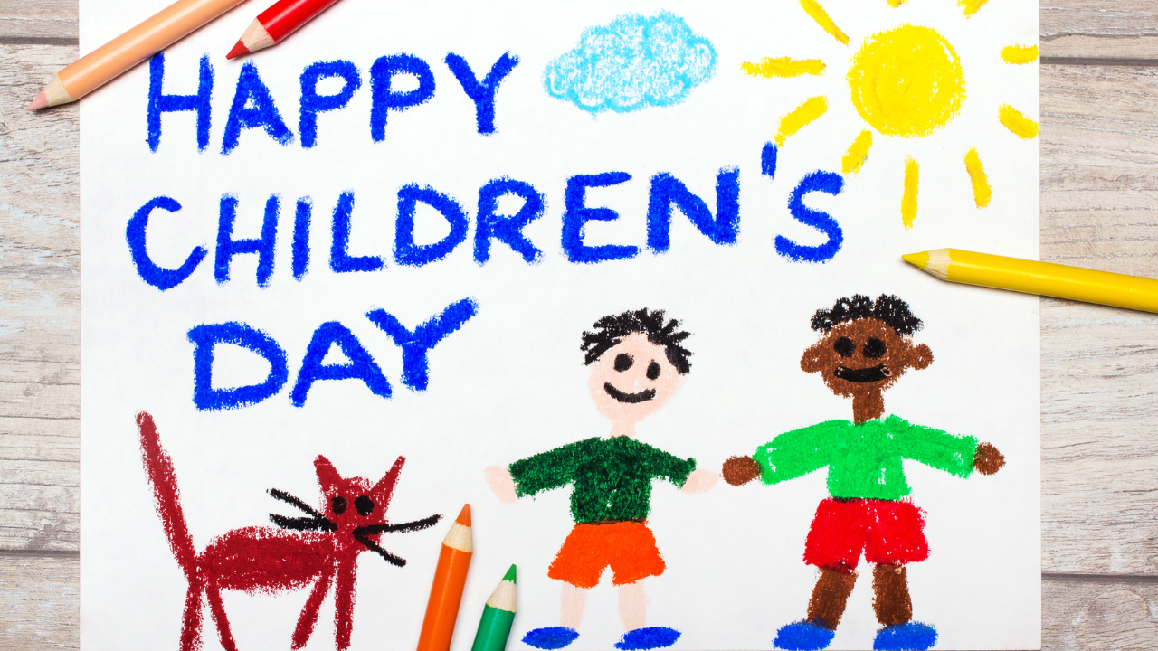Kids Drawing And School Supplies To Celebrate Childrens Day Stock  Illustration - Download Image Now - iStock