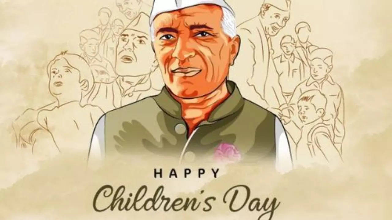 Jawaharlal Nehru Drawing tutorial || Children's day Drawing || Easy  Children's day dr...