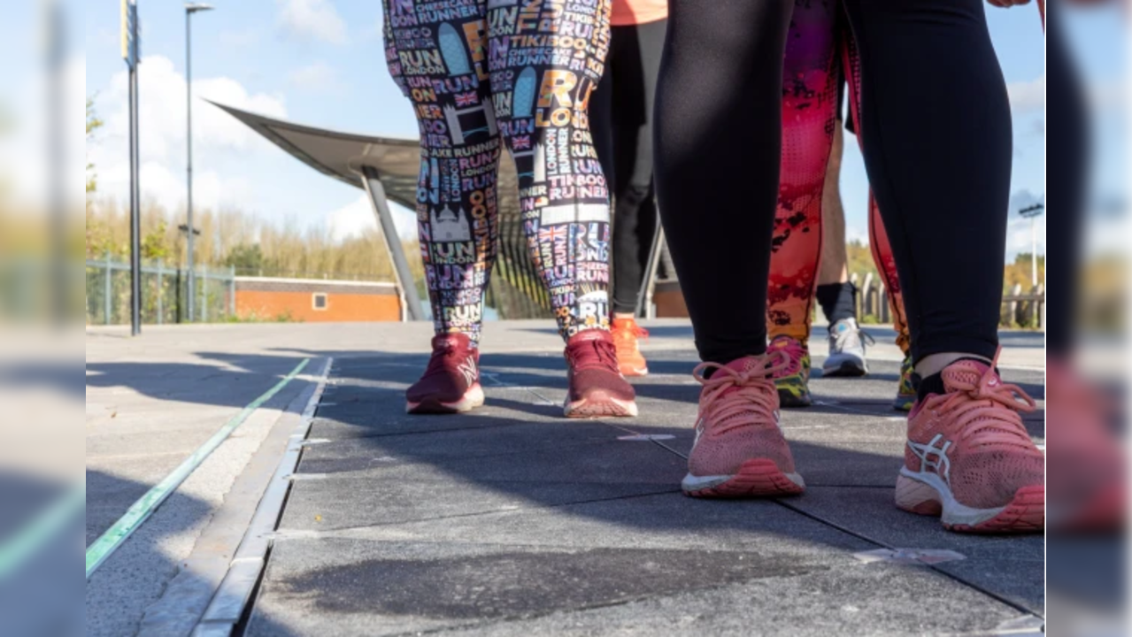 Charging pavement installed in UK town.