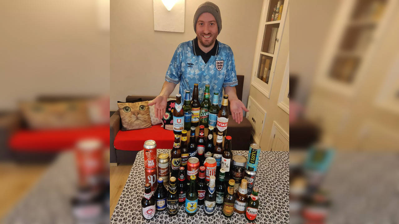 Beer fan collects 32 beers.