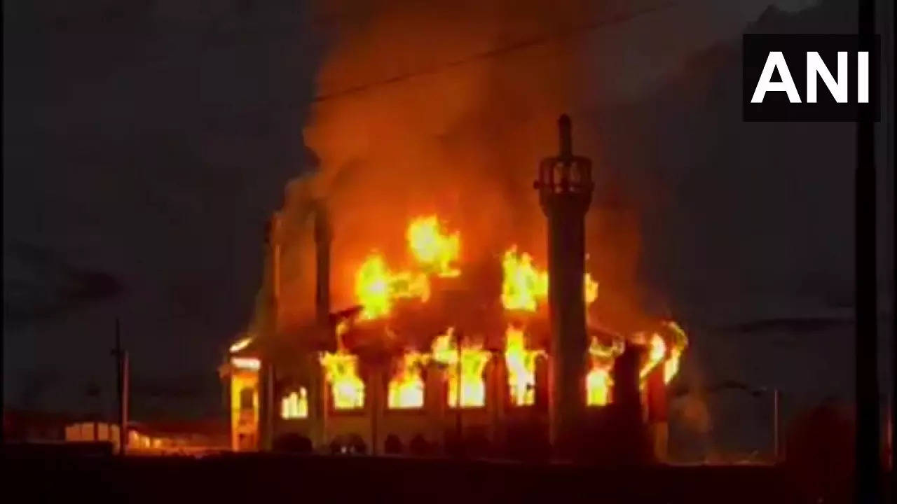 drass mosque fire ani