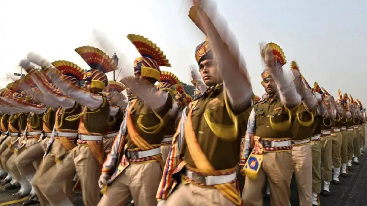 Republic Day Parade rehearsal crpf pti-