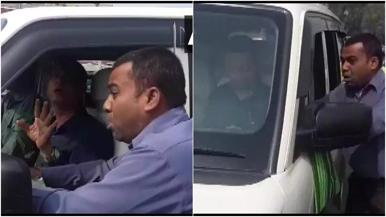 Man barks in front of govt official