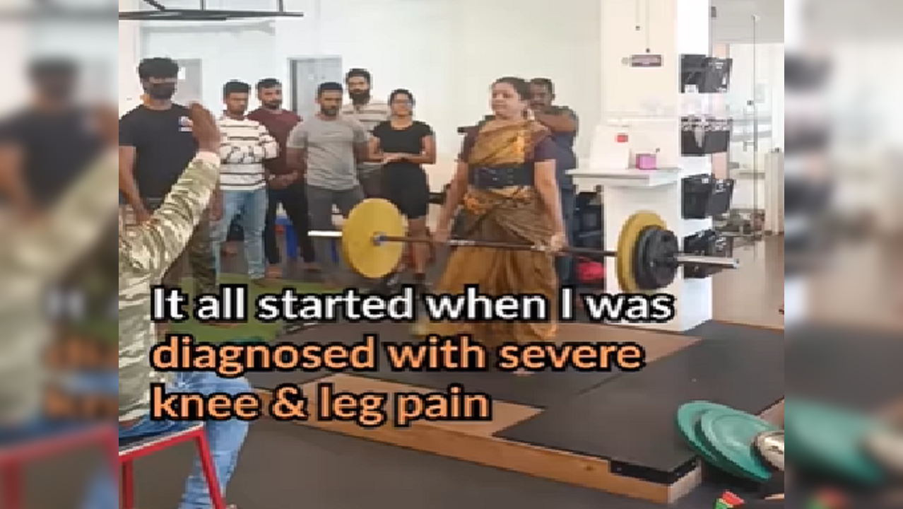 ​Woman, 56, works out in saree with her daughter-in-law