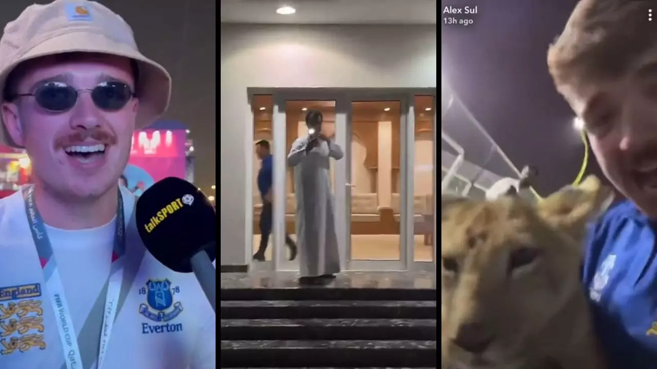 Alex Sulivian, an England fan in Qatar for the FIFA World Cup 2022, visits Sheikh's palace | talkSPORT