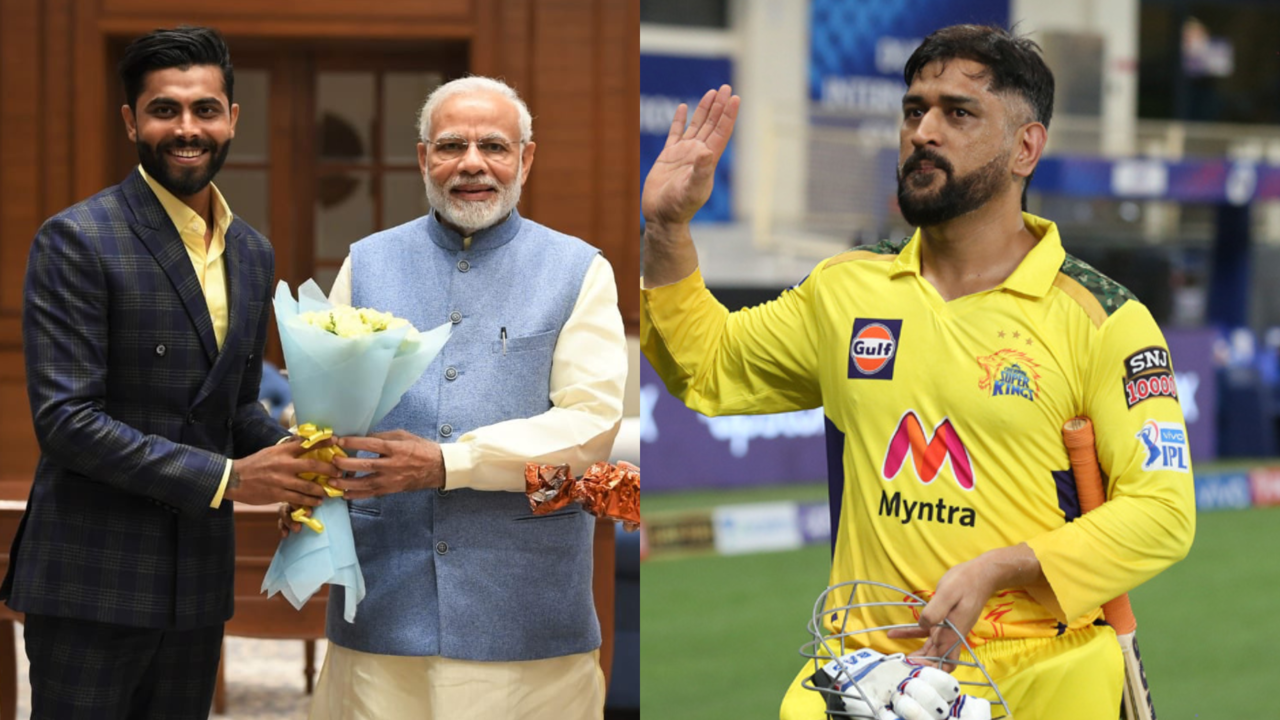 Jadeja, PM Modi, MS Dhoni