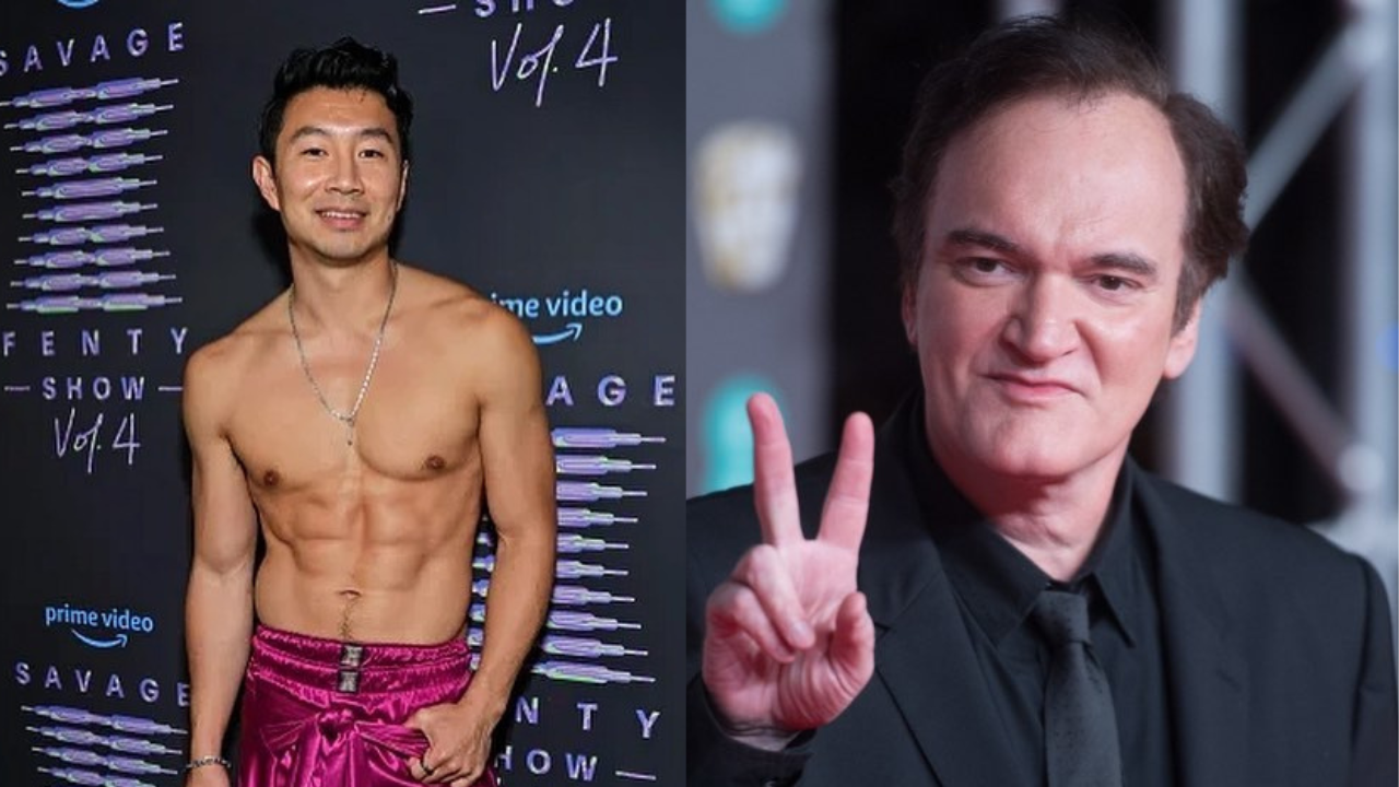 Simu Liu and Quentin Tarantino