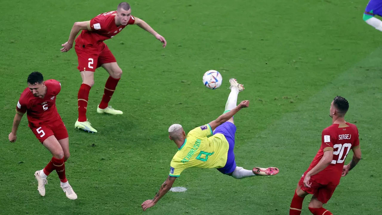 WATCH: Richarlison's stunning bicycle goal during Brazil's FIFA World Cup  Group G opener against Serbia