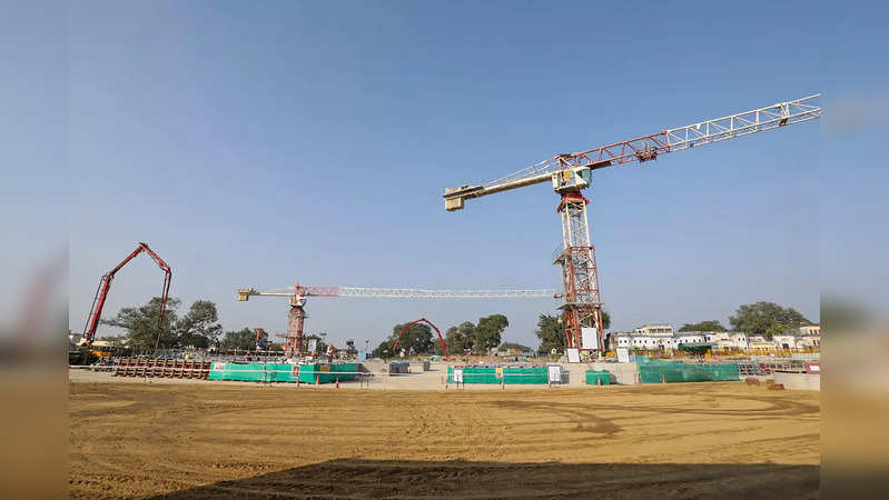 Ram Mandir construction site in Ayodhya