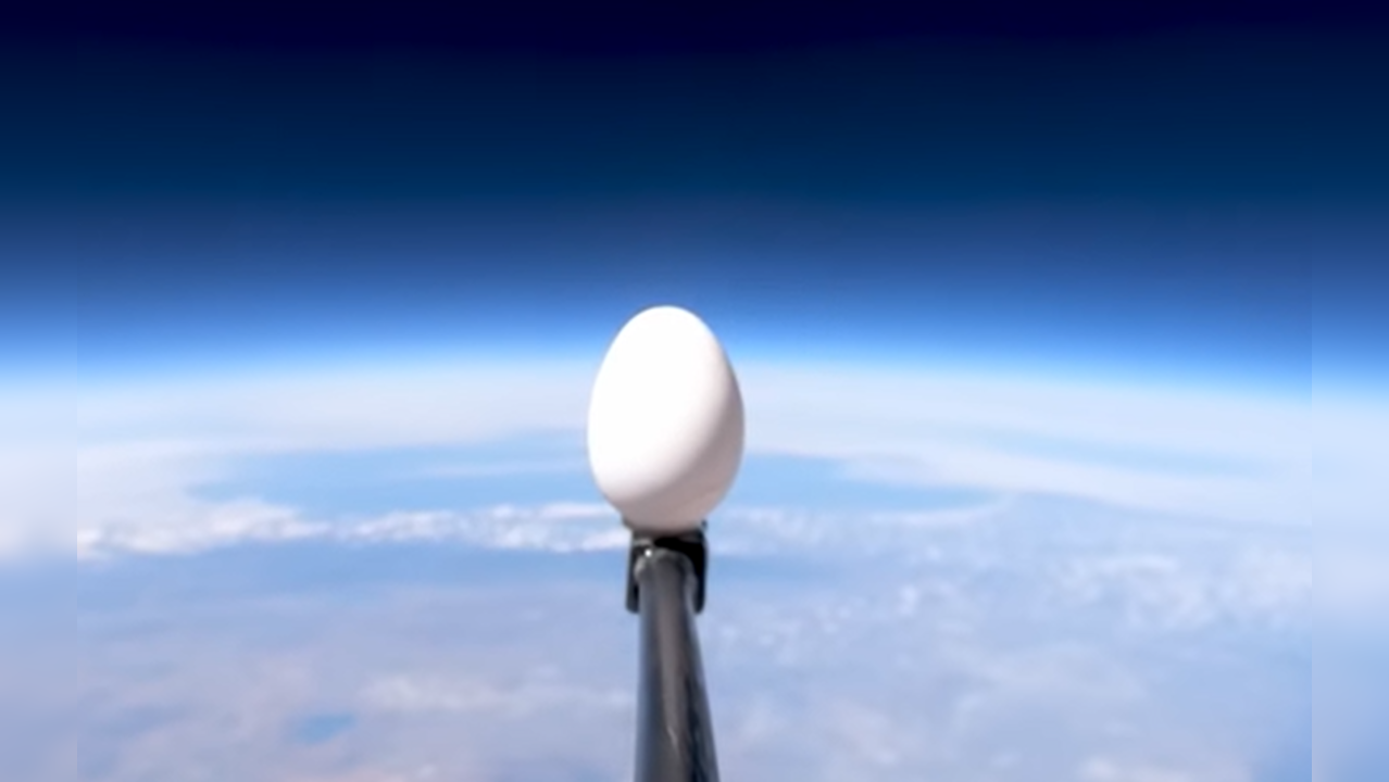 Egg dropped from space