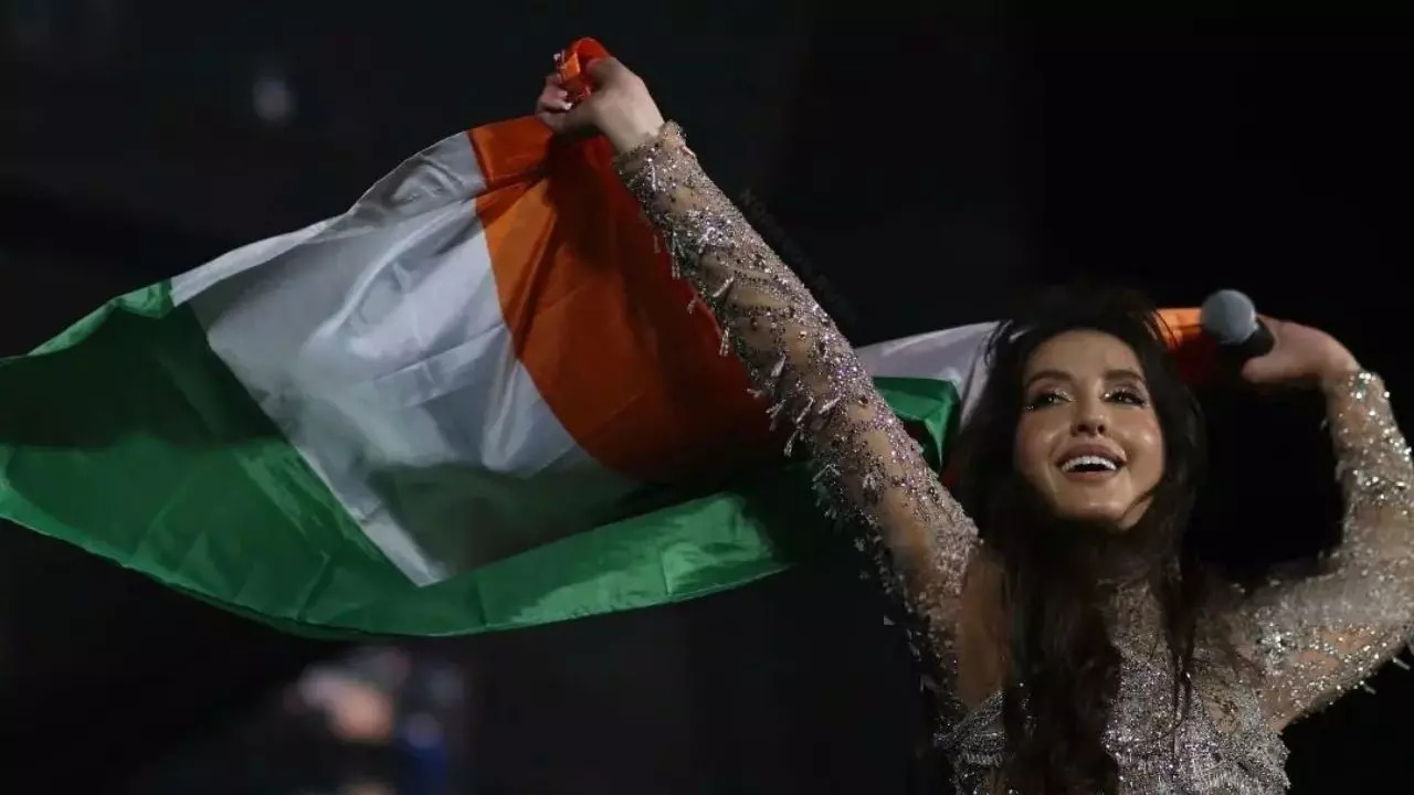 Nora Fatehi waves the tricolour at FIFA Fan Festival