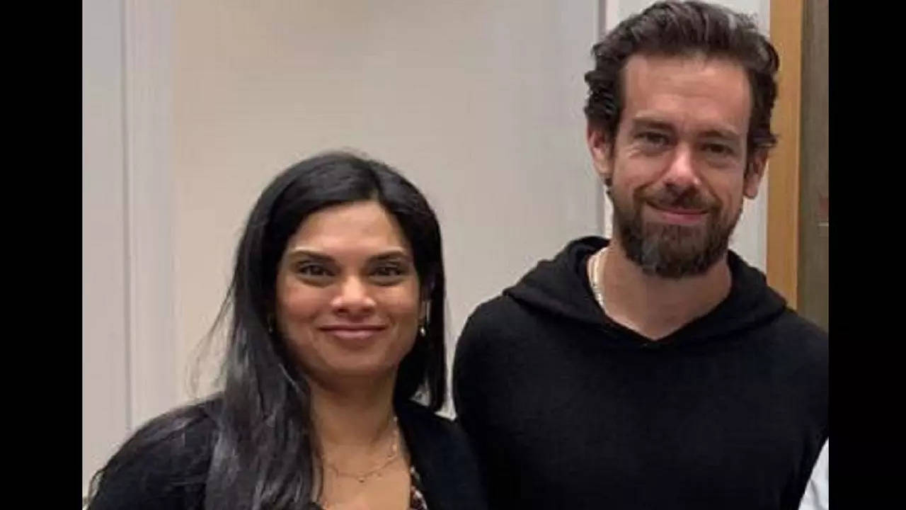 Former Twitter executive Vijaya Gadde with former CEO Jack Dorsey