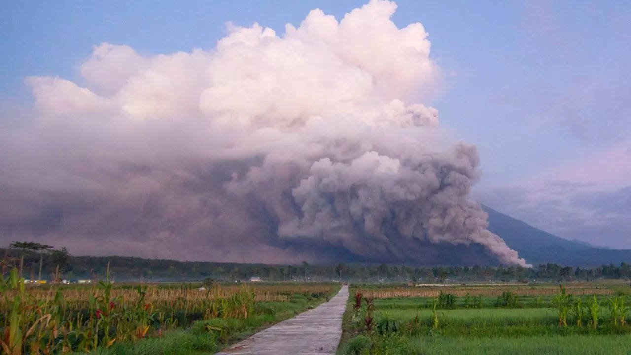 Indonesia's Semeru volcano erupted on Sunday