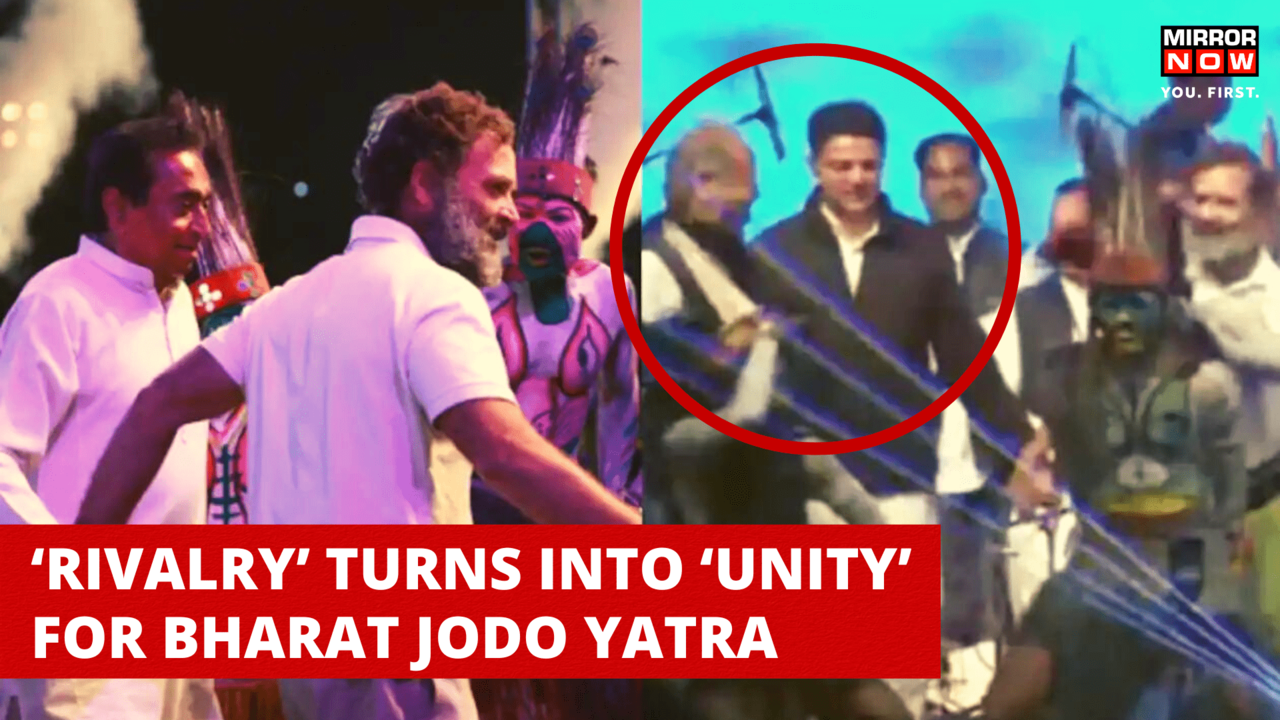 Ashok Gehlot And Rival Sachin Pilot Dance With Rahul Gandhi Bharat Jodo Yatra Will The Truce 